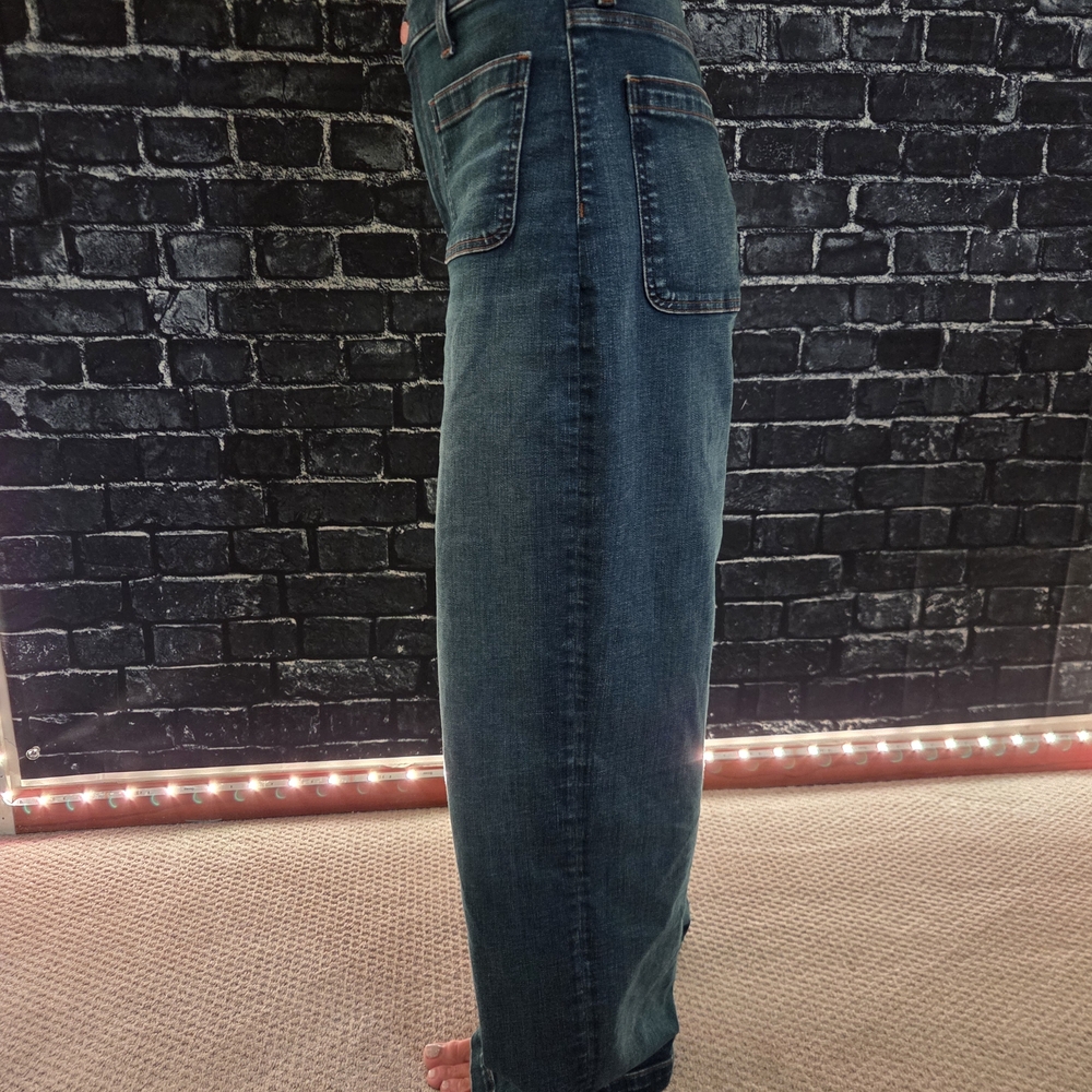 Madewell Curvy Emmett Wide Leg Jeans Size 29 High Rise Dark Wash - Picture 3 of 11